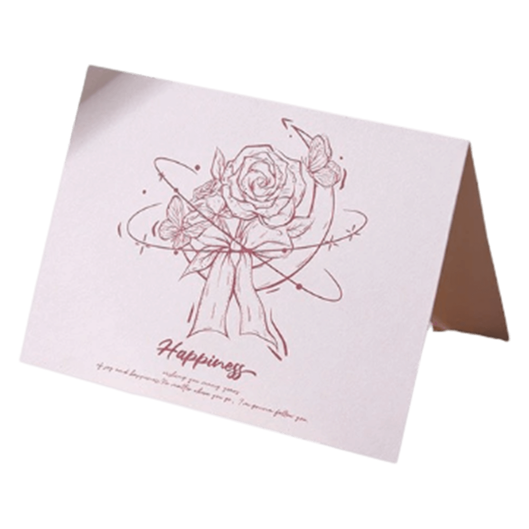 Custom Rose Moon Happiness Anniversary Card Pink - gojersey