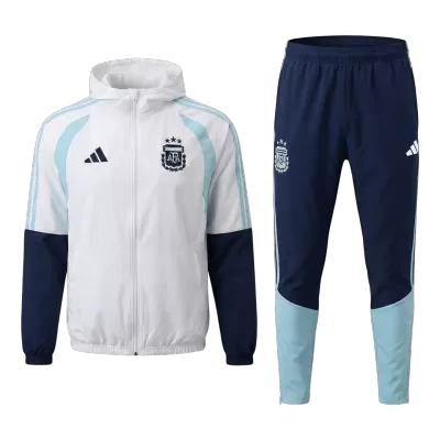 Argentina Hoodie Training Kit 2026 - White (Top+Pants) - gojersey