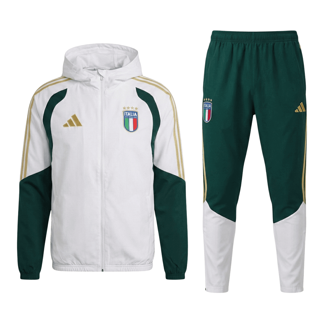 Italy Hoodie Training Kit 2026 - White (Top+Pants) - gojersey