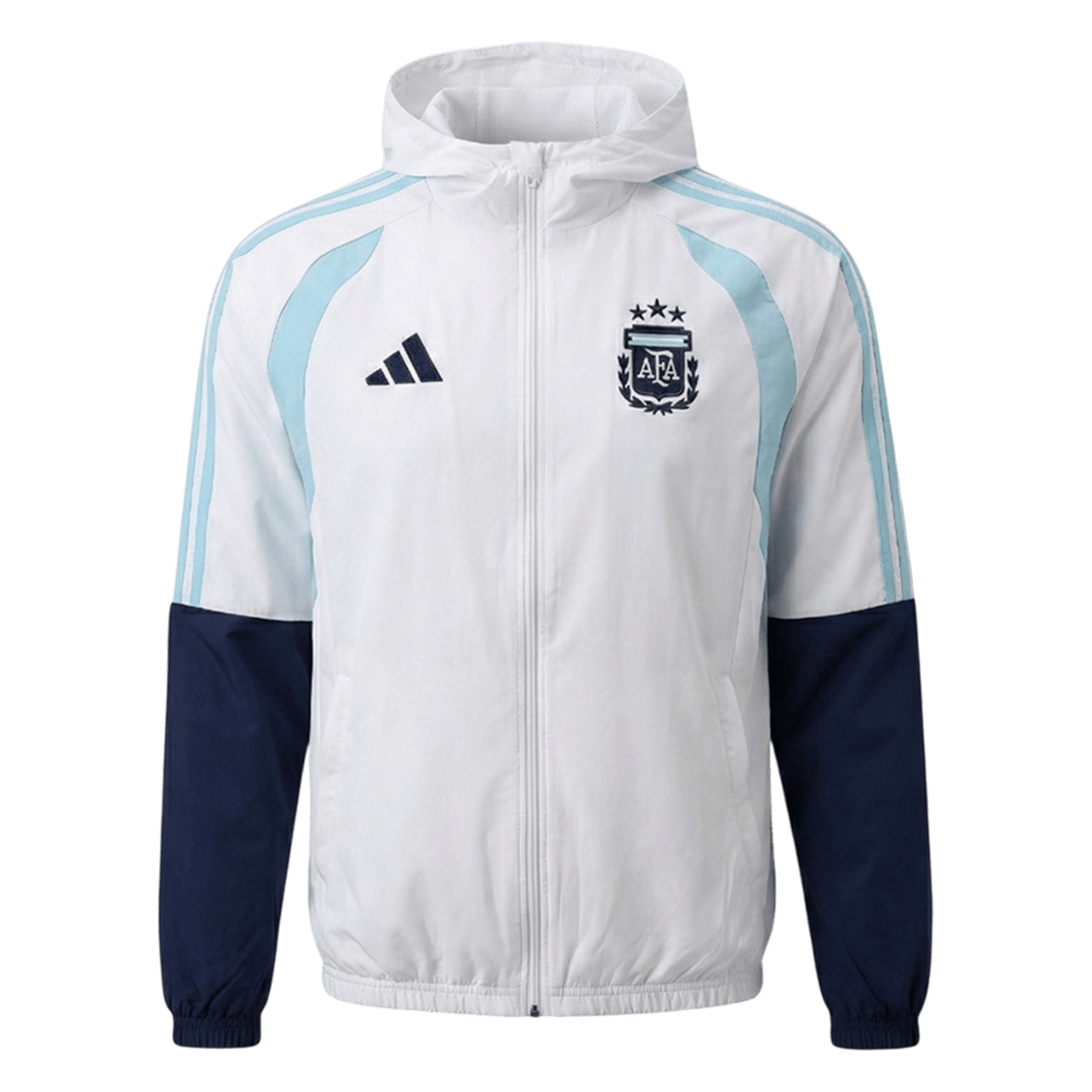Argentina Hoodie Training Kit 2026 - White (Top+Pants) - gojersey