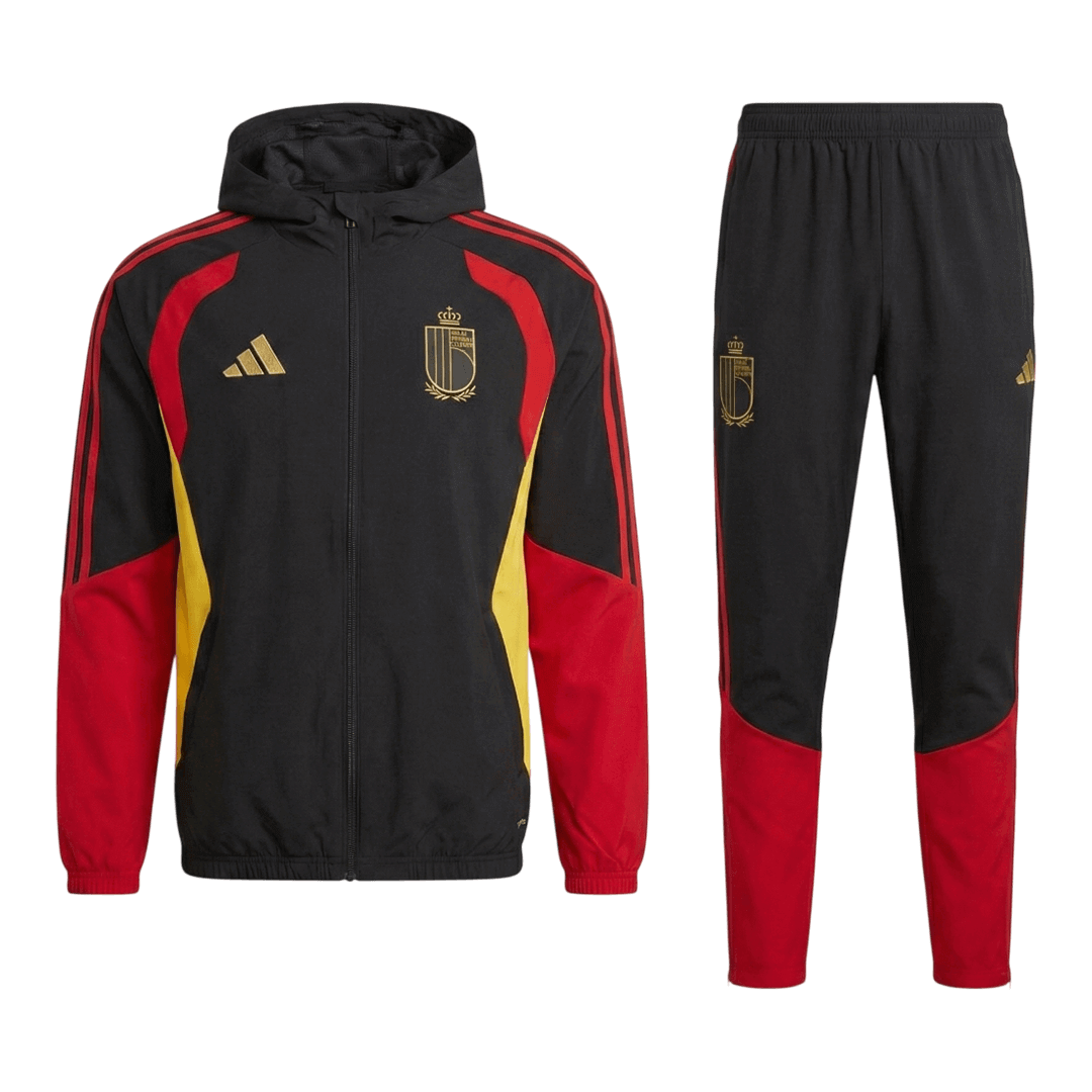 Belgium Hoodie Training Kit 2026 - Red&Black (Top+Pants) - gojersey