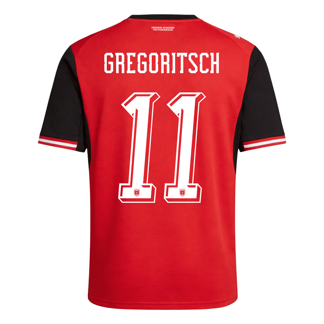 GREGORITSCH#11 Austria Home Soccer Jersey World Cup 2026 Red - gojersey