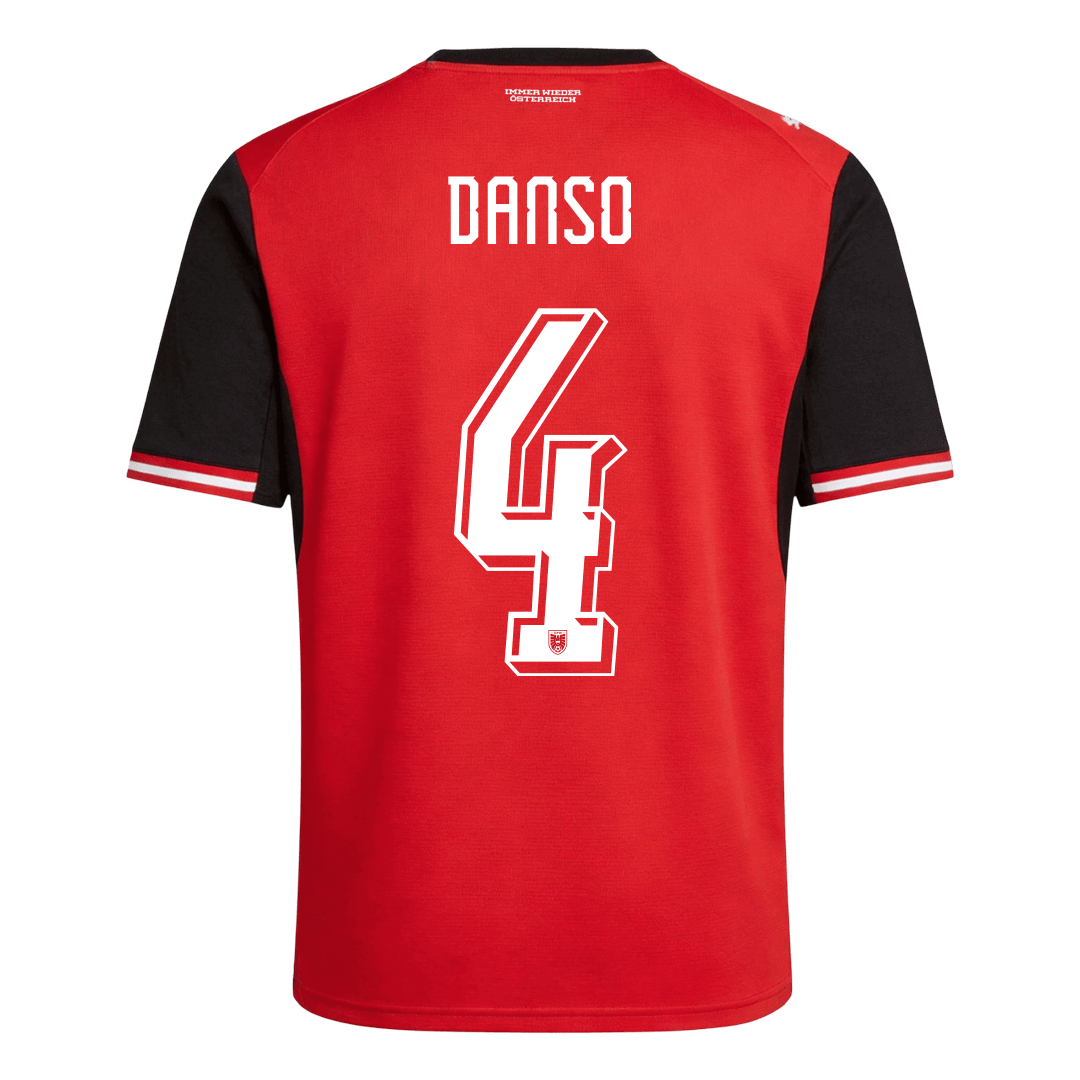 DANSO#4 Austria Home Soccer Jersey World Cup 2026 Red - gojersey