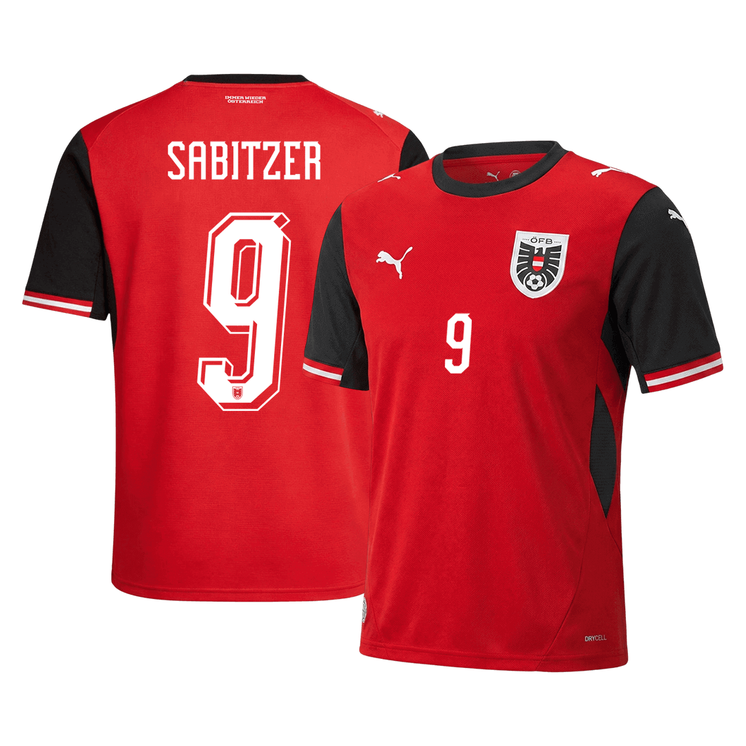 SABITZER#9 Austria Home Soccer Jersey World Cup 2026 Red - gojersey