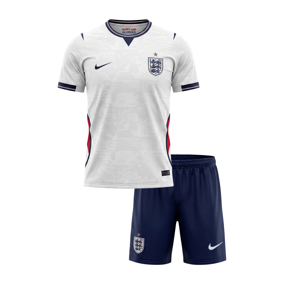 Kid's England Home Soccer Jersey Kit(Jersey+Shorts) World Cup 2026 White - gojersey