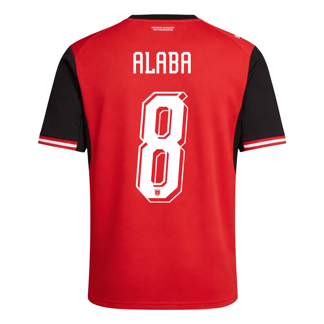 ALABA#8 Austria Home Soccer Jersey World Cup 2026 Red - gojersey