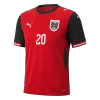 LAIMER#20 Austria Home Soccer Jersey World Cup 2026 Red - gojersey