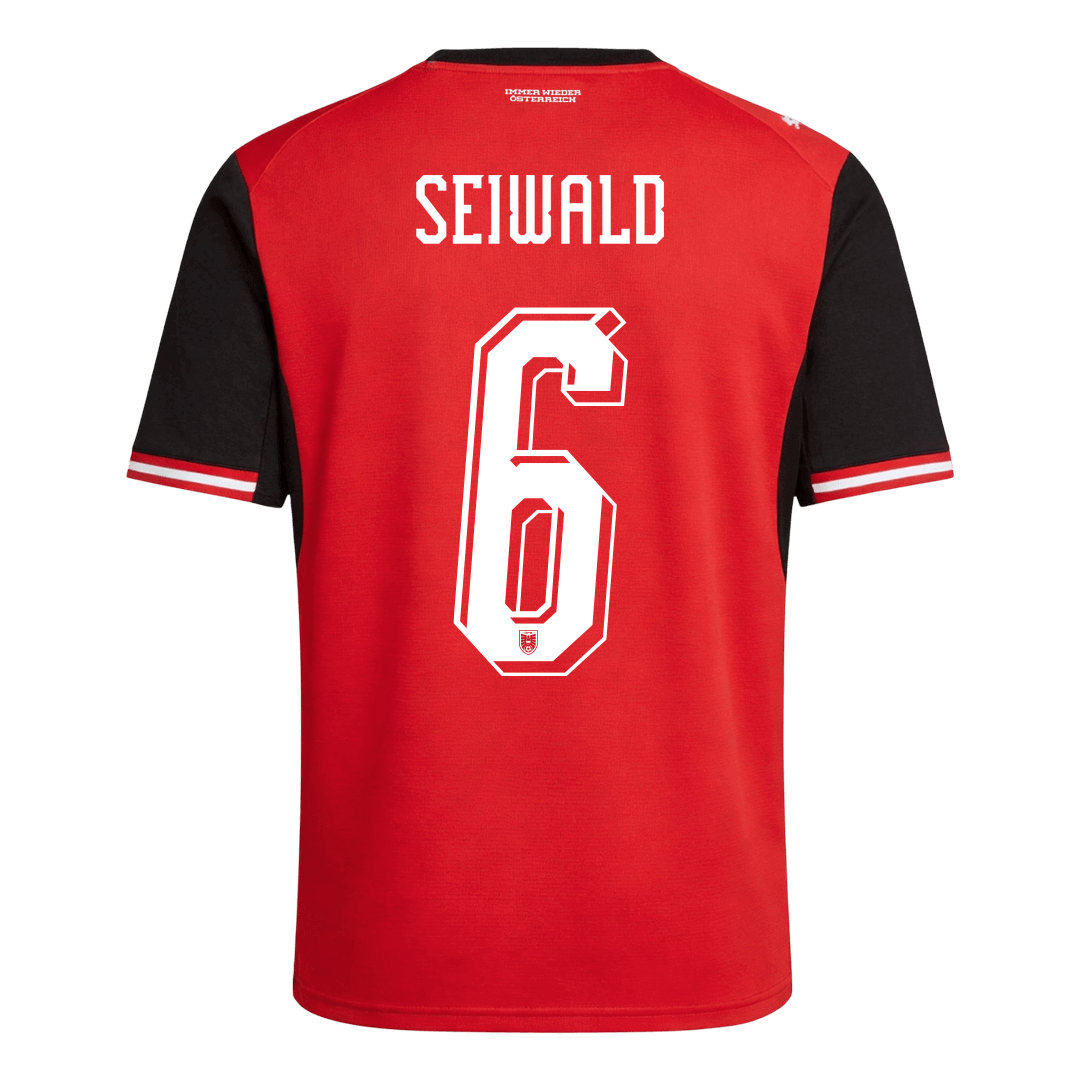SEIWALD#6 Austria Home Soccer Jersey World Cup 2026 Red - gojersey