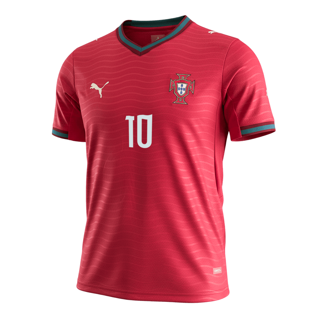 BERNARDO#10 Portugal Home Soccer Jersey World Cup 2026 Red - gojersey