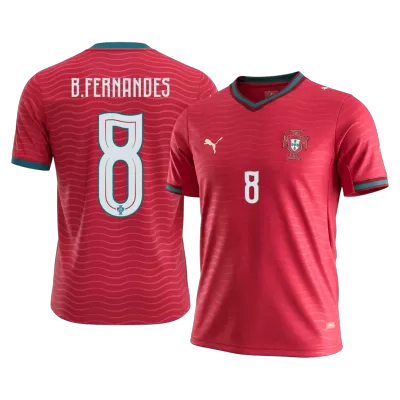 B.FERNANDES#8 Portugal Home Soccer Jersey World Cup 2026 Red - gojersey