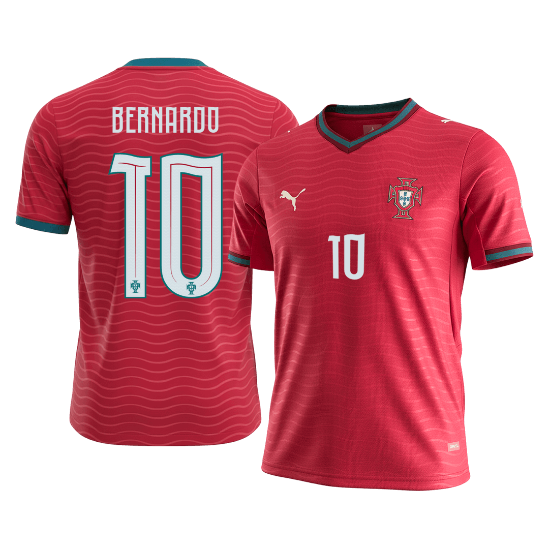 BERNARDO#10 Portugal Home Soccer Jersey World Cup 2026 Red - gojersey
