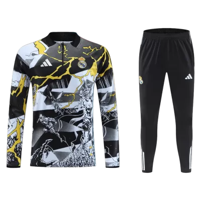 Real Madrid Sweatshirt Kit 2025/26 - Black (Top+Pants) - gojersey