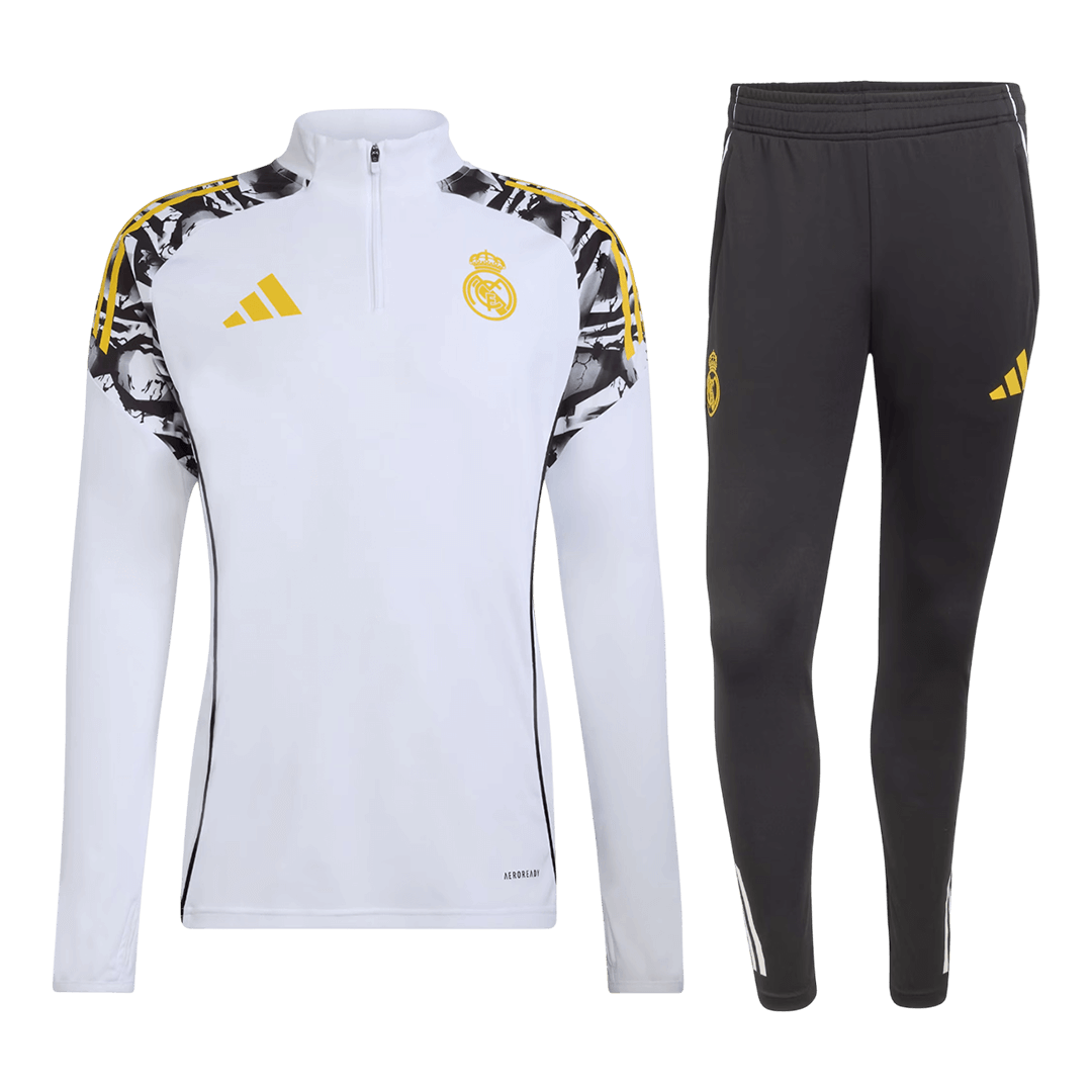 Real Madrid Sweatshirt Kit 2025/26 - White (Top+Pants) - gojersey