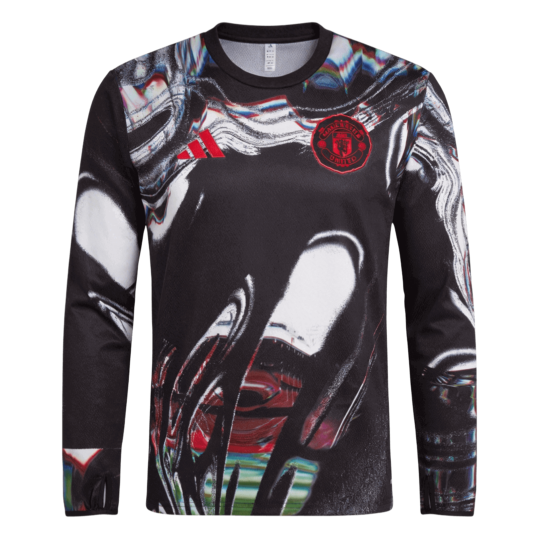Manchester United Long Sleeve Pre-Match Soccer Jersey 2025/26 - gojersey