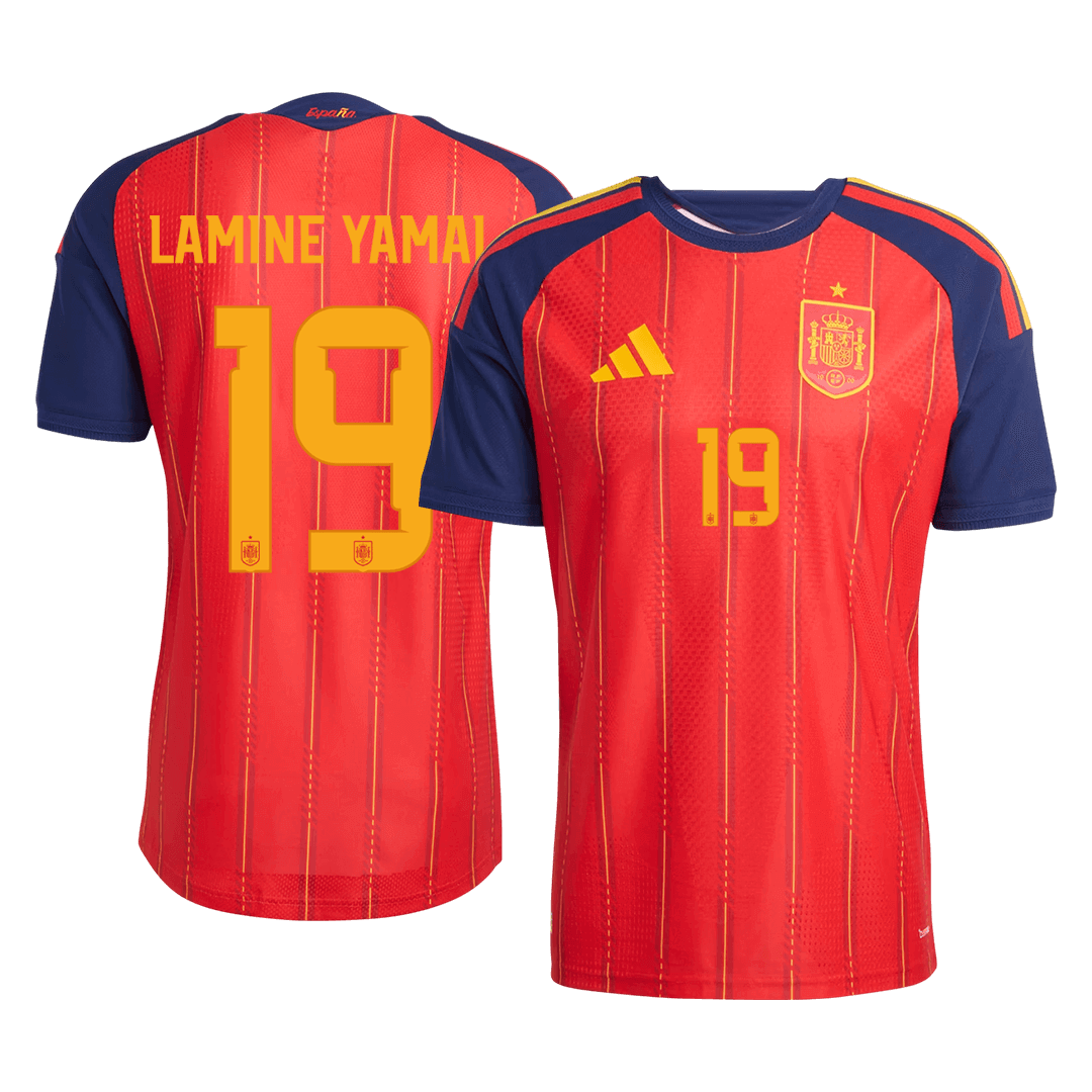 Spain LAMINE YAMAL #19 Home Soccer Jersey Authentic 2026 - gojersey