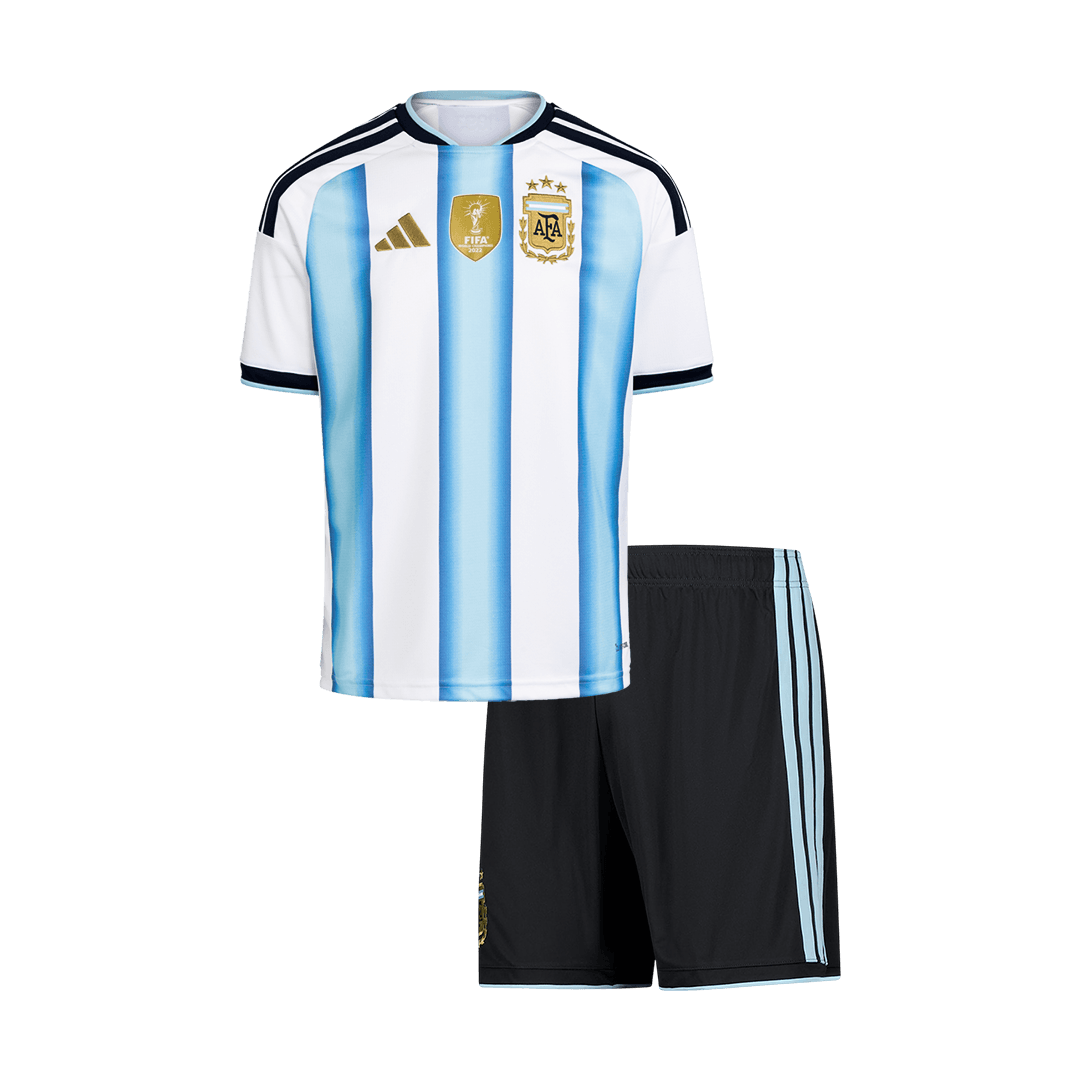 Kid's Argentina Home Soccer Jersey Kit(Jersey+Shorts) 25/26 Blue&White - gojersey