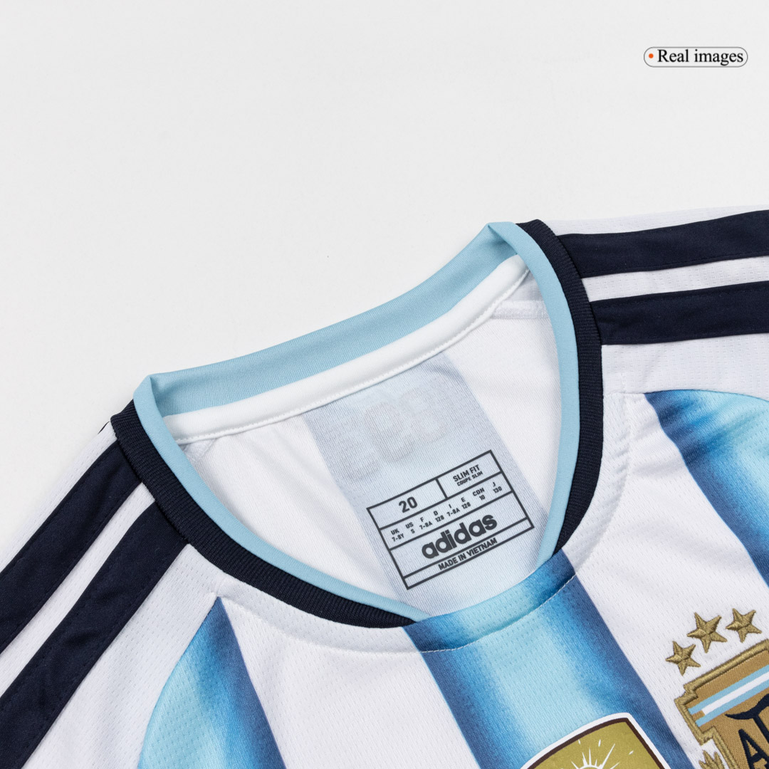 Kid's Argentina Home Soccer Jersey Kit(Jersey+Shorts+Socks) World Cup 2026 Blue&White - gojersey