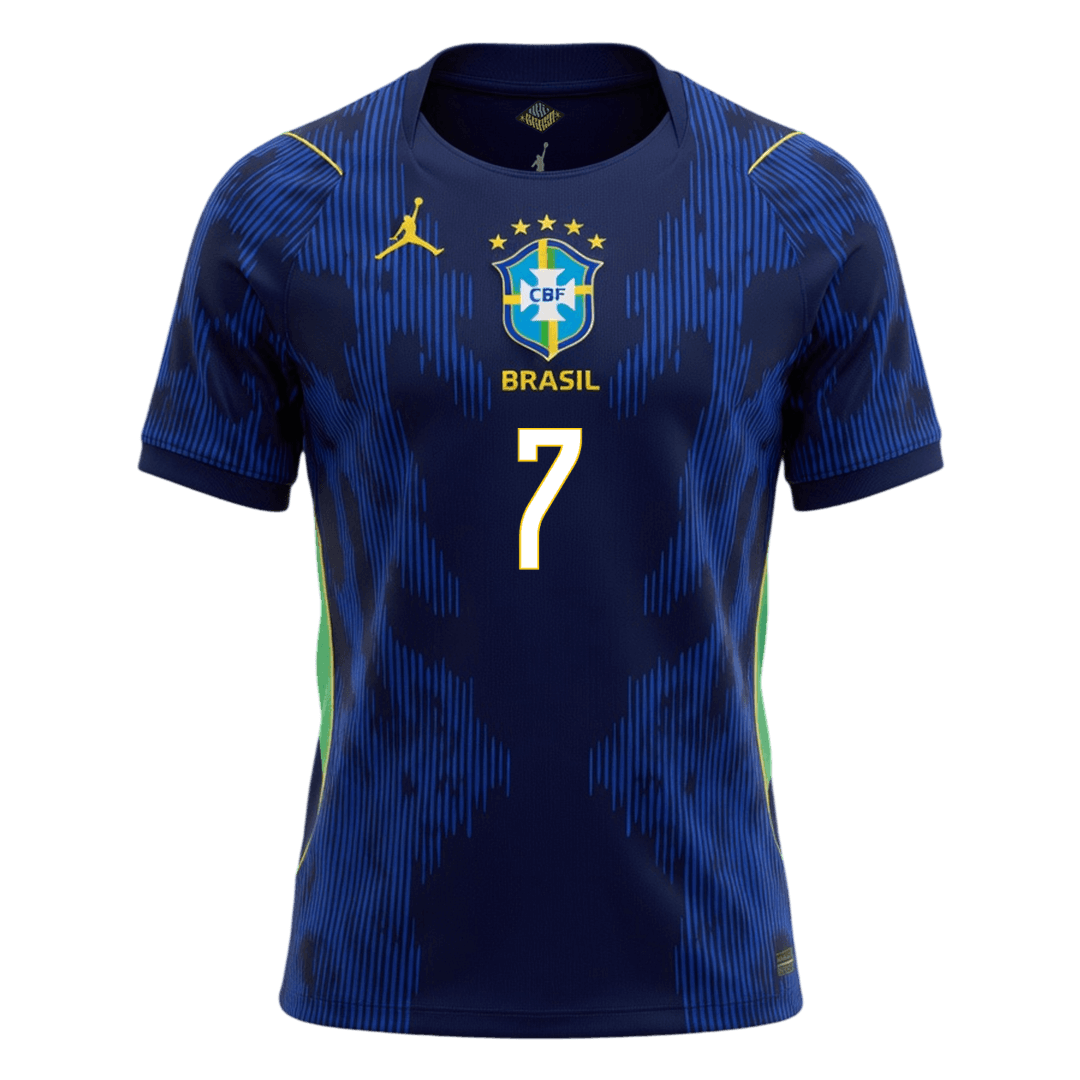 VINI JR. #7 Brazil Away Soccer Jersey World Cup 2026 Navy - gojersey