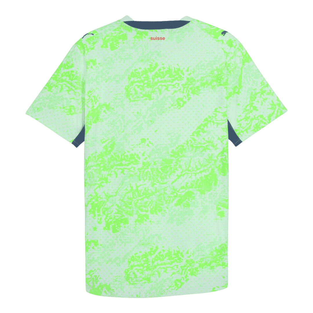 Switzerland Away Soccer Jersey World Cup 2026 Green - gojersey