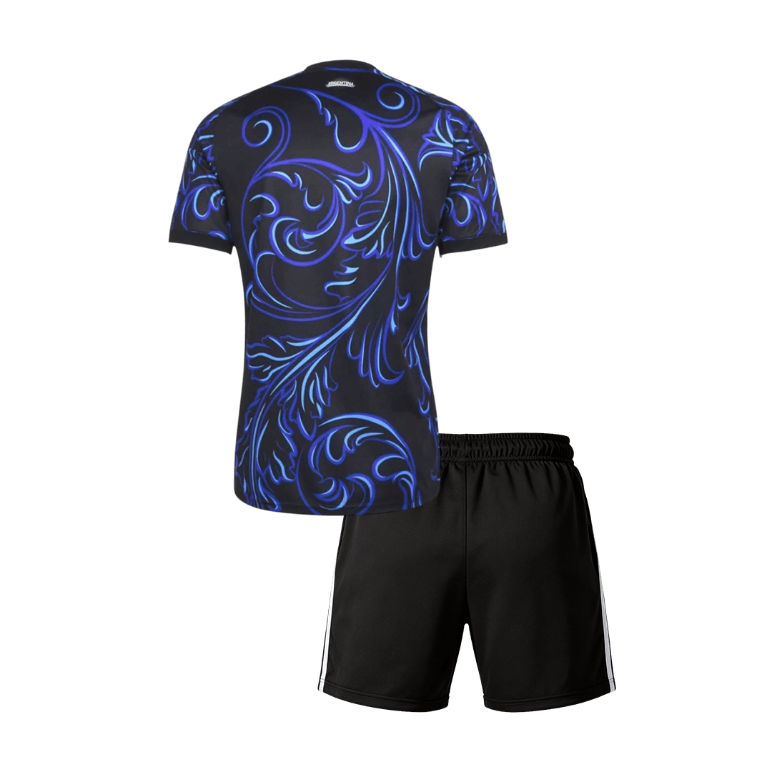 Kid's Argentina Away Soccer Jersey Kit(Jersey+Shorts) World Cup 2026 Black - gojersey