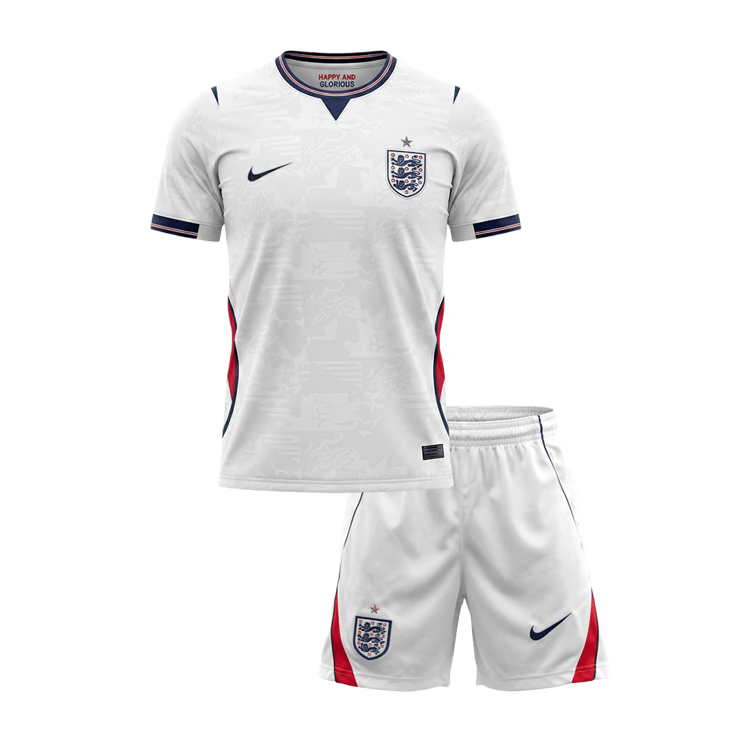 Kid's England Home Soccer Jersey Kit(Jersey+Shorts) World Cup 2026 White - gojersey