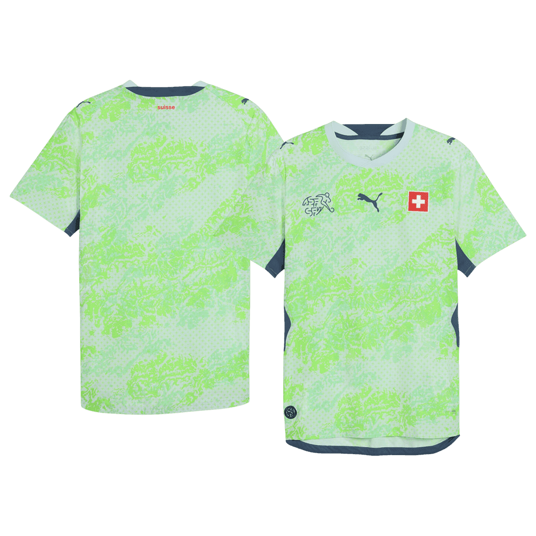 Switzerland Away Soccer Jersey World Cup 2026 Green - gojersey