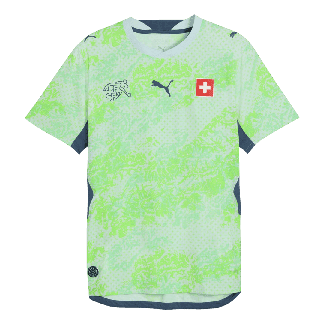 Switzerland Away Soccer Jersey World Cup 2026 Green - gojersey