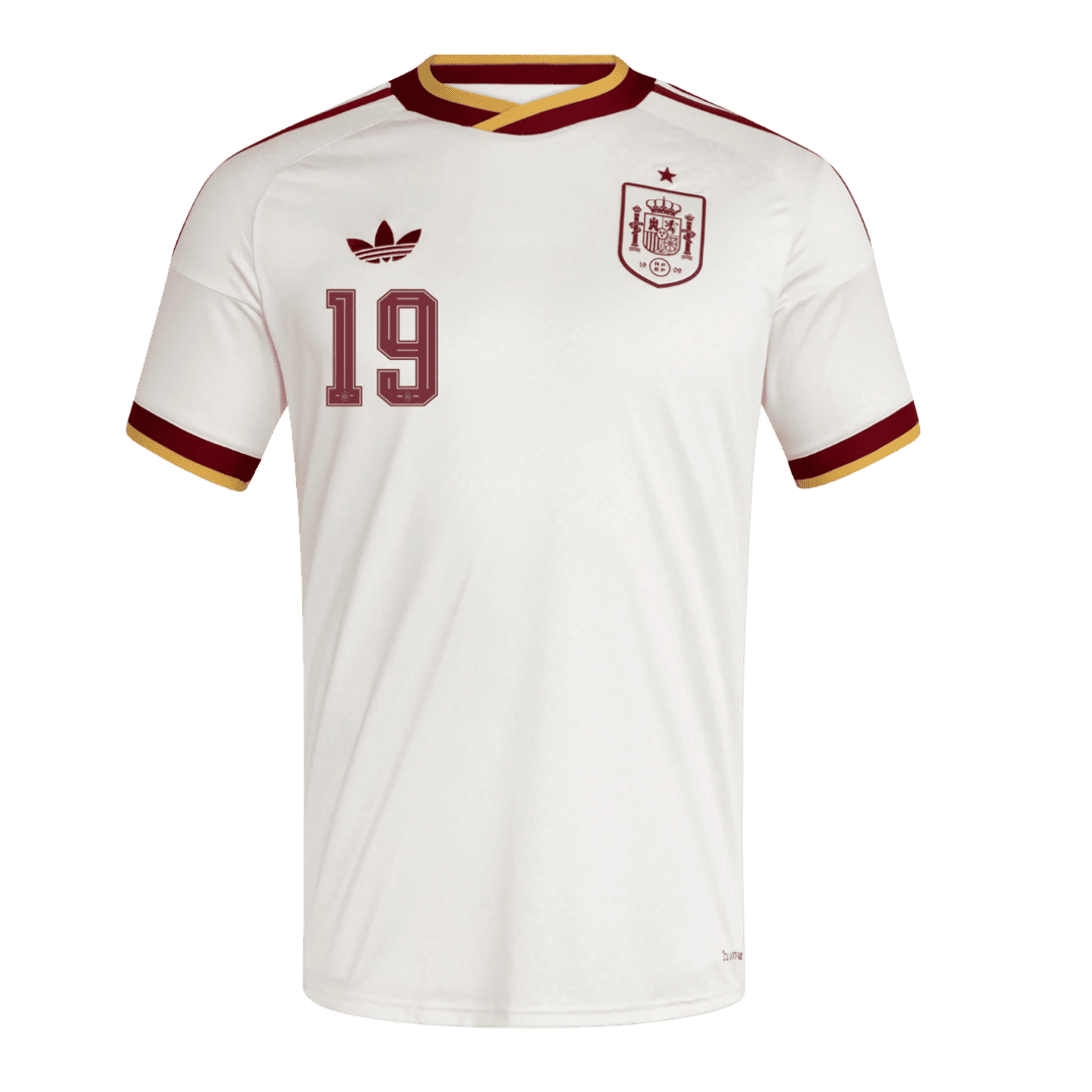 LAMINE YAMAL #19 Spain Away Soccer Jersey World Cup 2026 White - gojersey