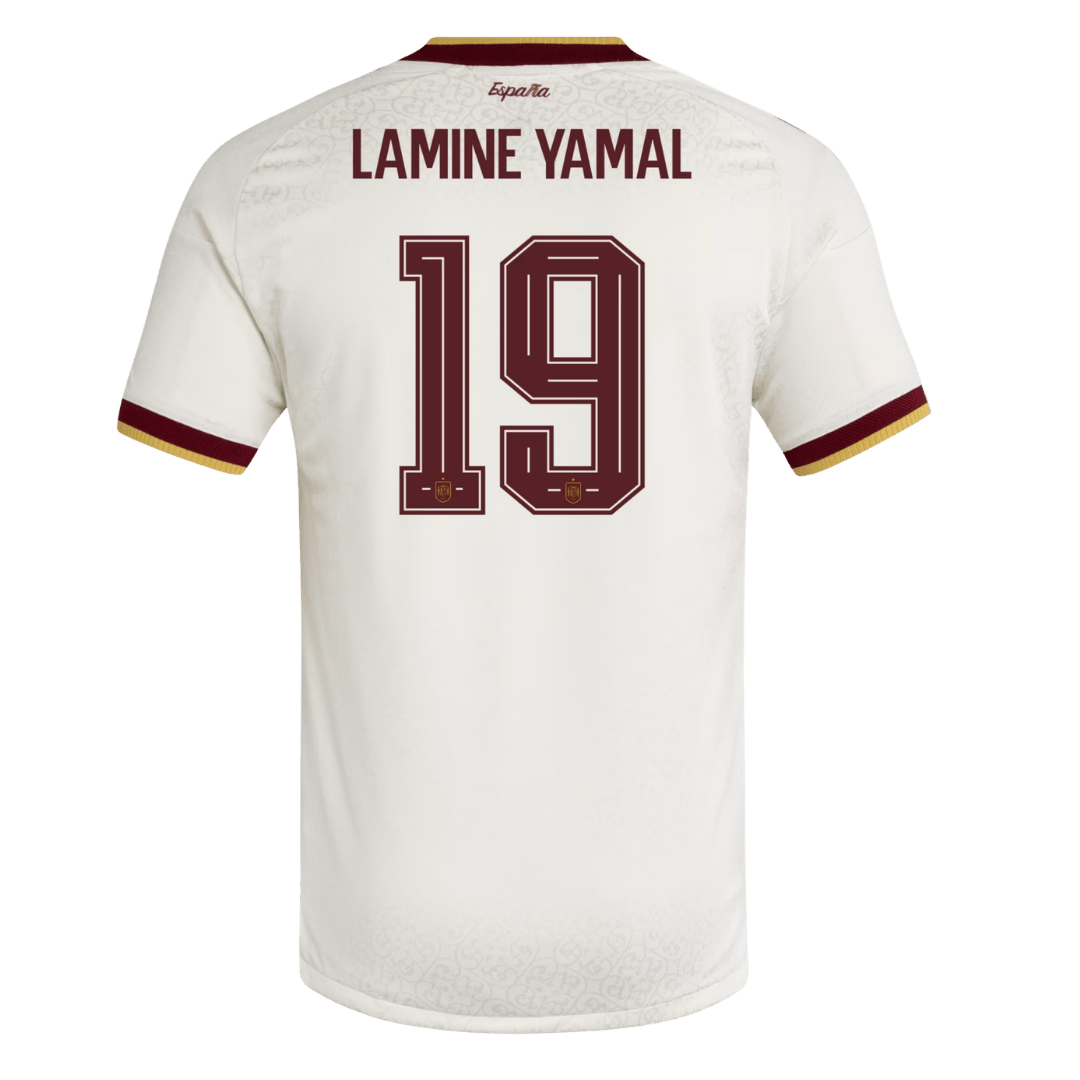 Spain LAMINE YAMAL #19 Away Soccer Jersey Authentic 2026 - gojersey