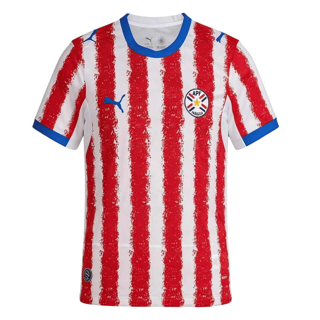 Paraguay Home Soccer Jersey World Cup 2026 Red & White - gojersey
