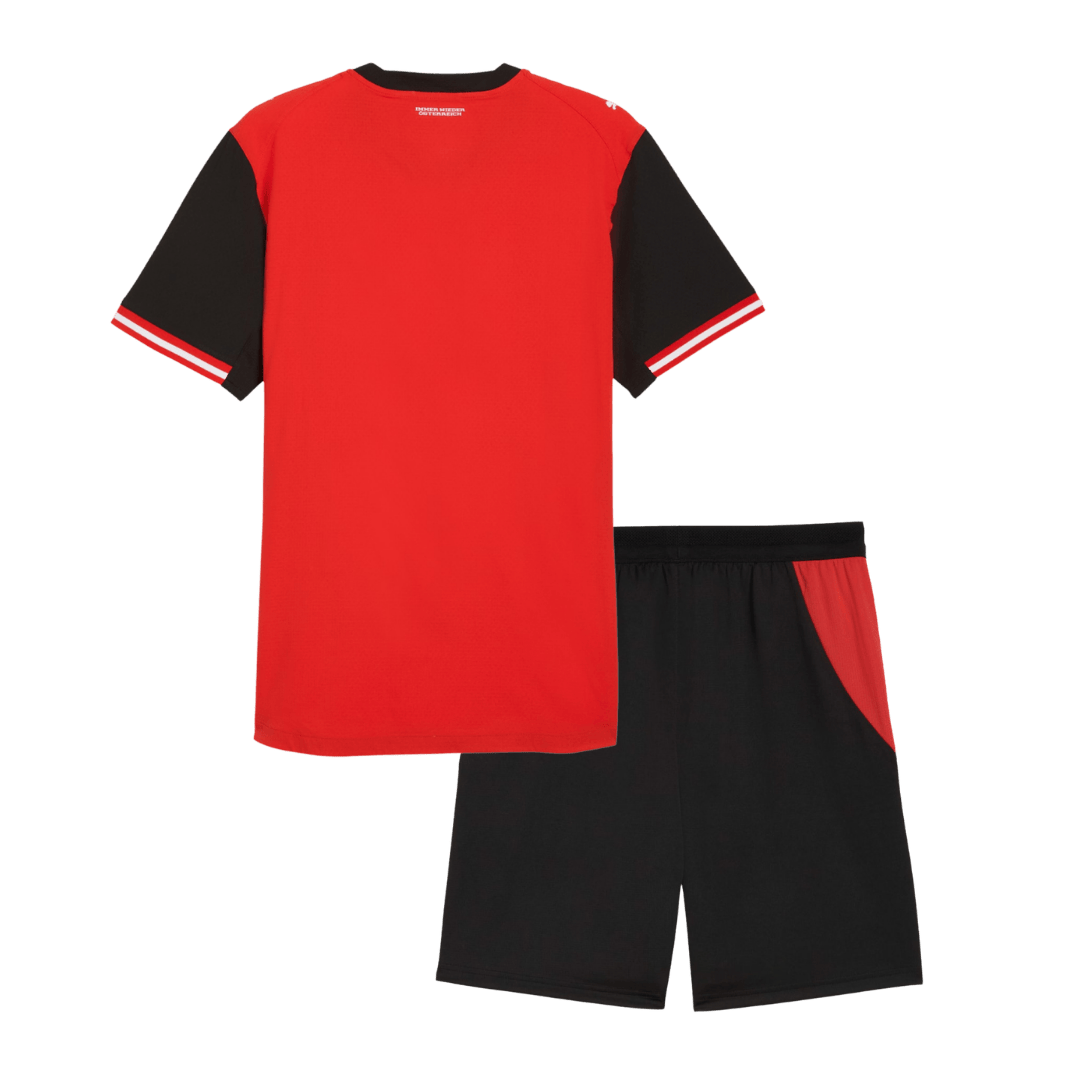 Kid's Austria Home Soccer Jersey Kit(Jersey+Shorts) World Cup 2026 Red - gojersey