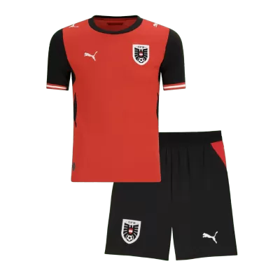 Kid's Austria Home Soccer Jersey Kit(Jersey+Shorts) World Cup 2026 Red - gojersey