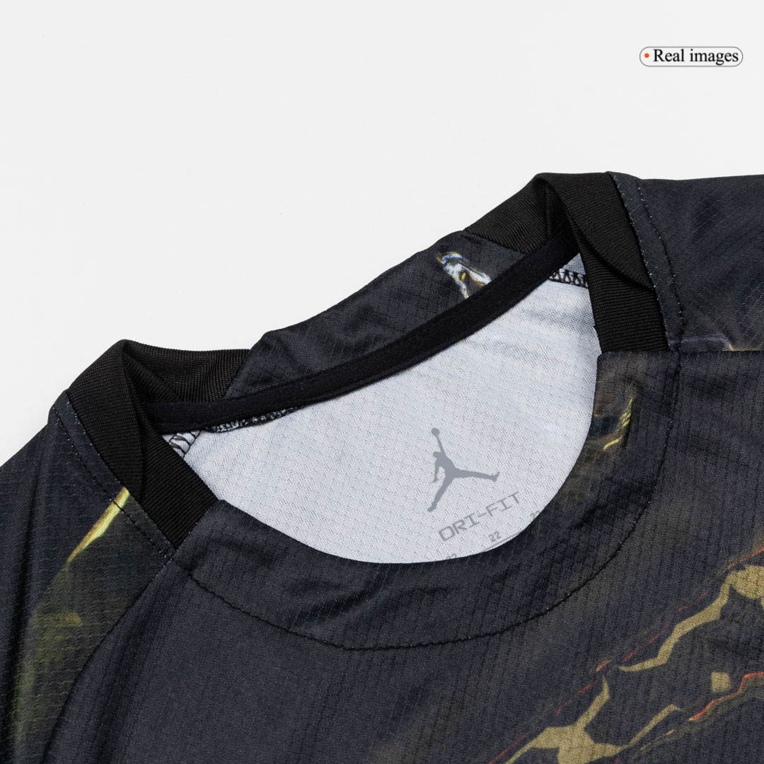 Kid's PSG Jordan Night Edition Soccer Jersey Kit(Jersey+Shorts) 2025/26 Black - gojersey