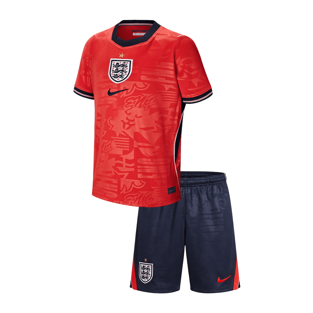Kid's England Away Soccer Jersey Kit(Jersey+Shorts) World Cup 2026 White - gojersey