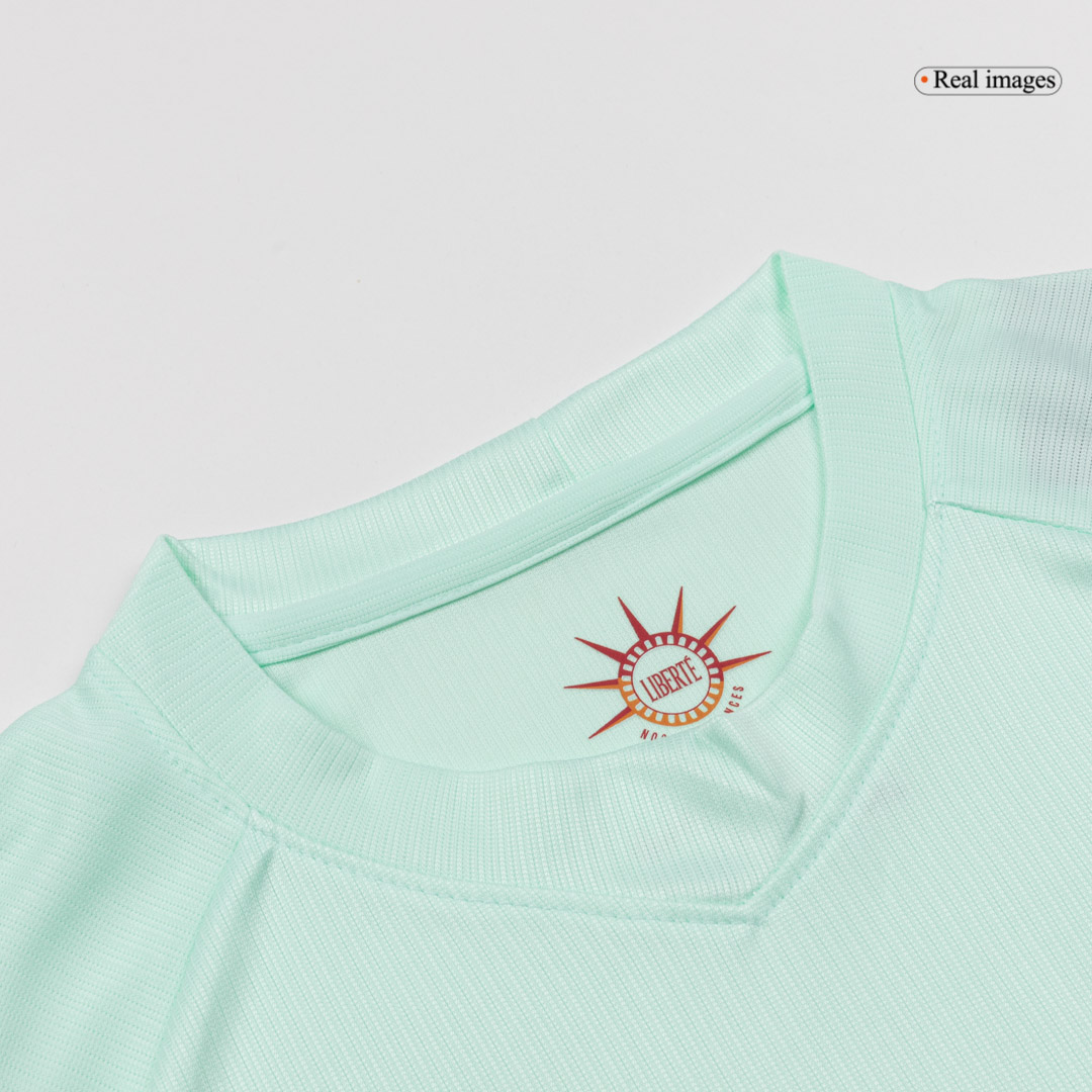 Kid's France Away Soccer Jersey Kit(Jersey+Shorts) World Cup 2026 Mint Green - gojersey