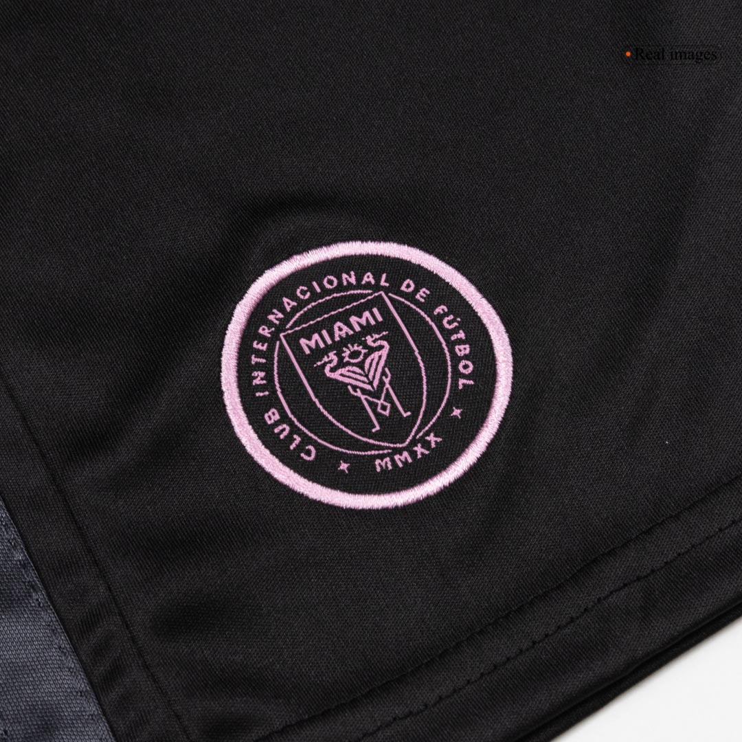 Kid's Inter Miami Away Soccer Jersey Kit(Jersey+Shorts) 2026 Black - gojersey