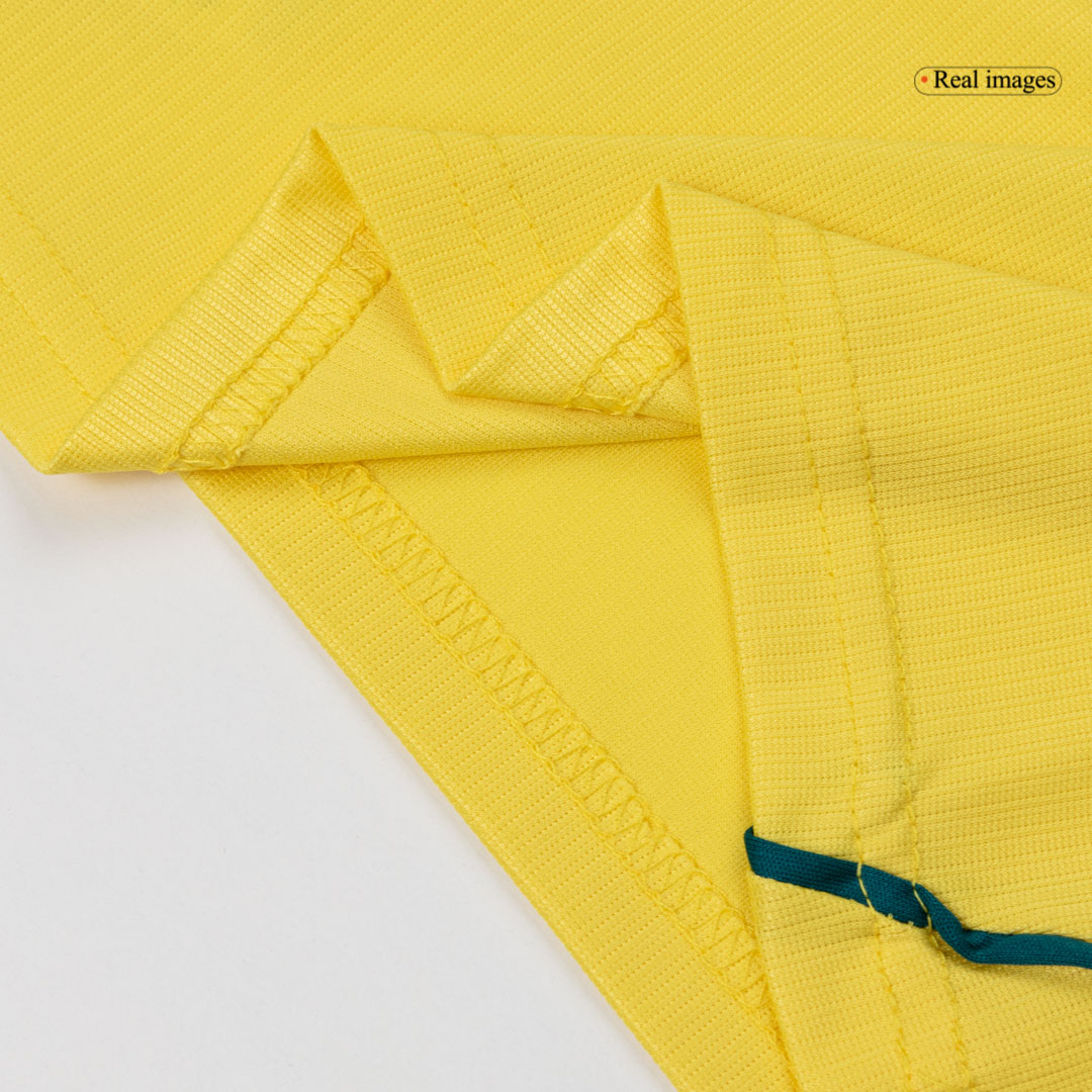 Kid's Brazil Home Soccer Jersey Kit(Jersey+Shorts) World Cup 2026 Yellow - gojersey