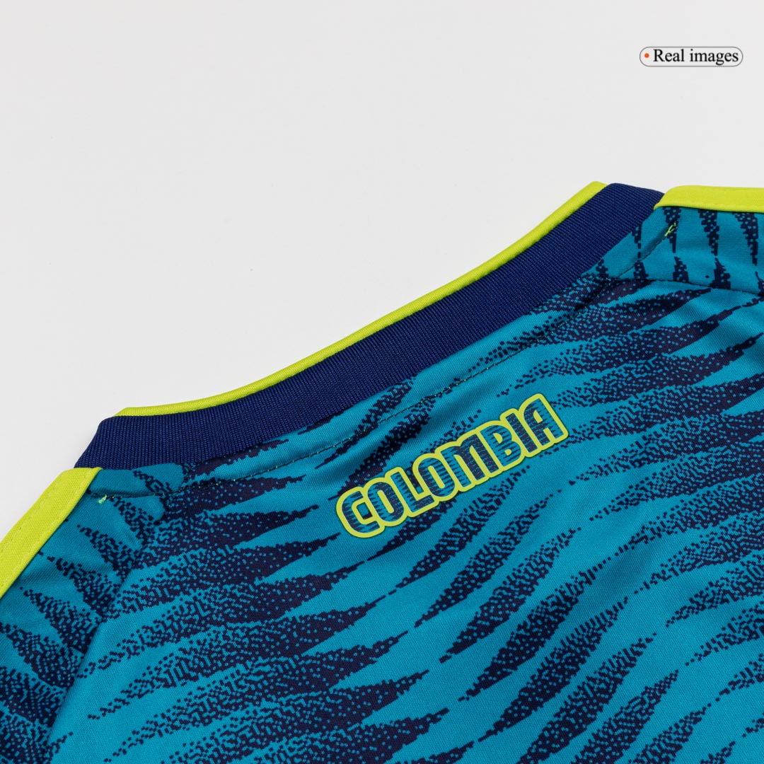 Kid's Colombia Away Soccer Jersey Kit(Jersey+Shorts) World Cup 2026 Blue - gojersey