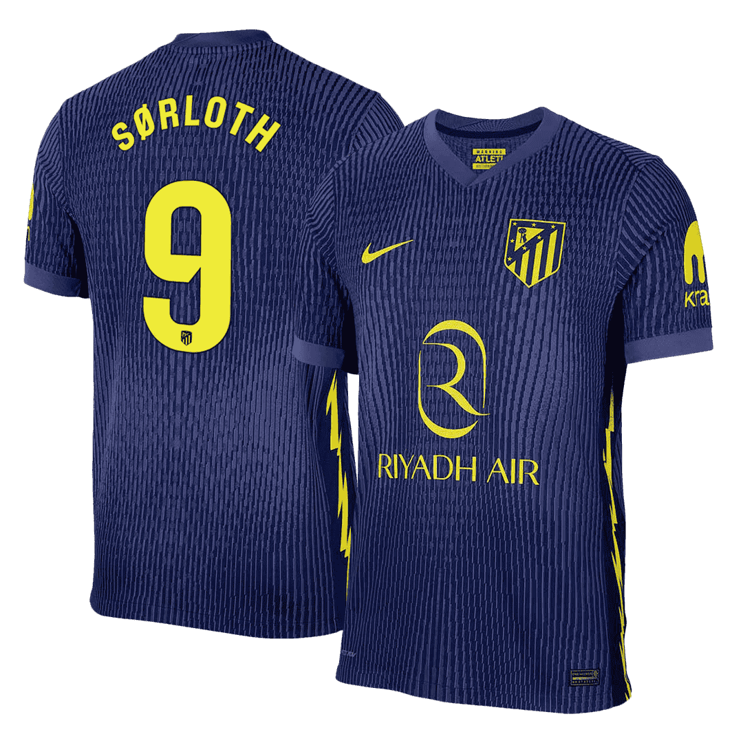 SØRLOTH #9 Player Version Atletico Madrid Away Soccer Jersey 2025/26 Navy - gojersey