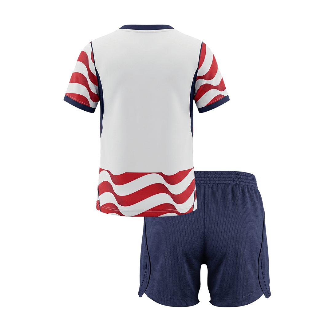Kids USMNT Home Soccer Jersey Kit(Jersey+Shorts) World Cup 2026 Red&White - gojersey