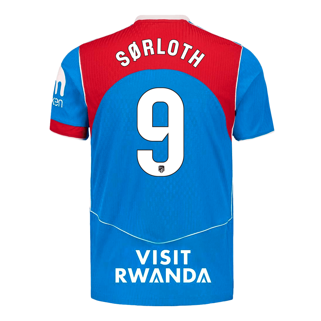 SØRLOTH #9 Player Version Madridl Third Soccer Jersey 25/26 Blue - gojersey