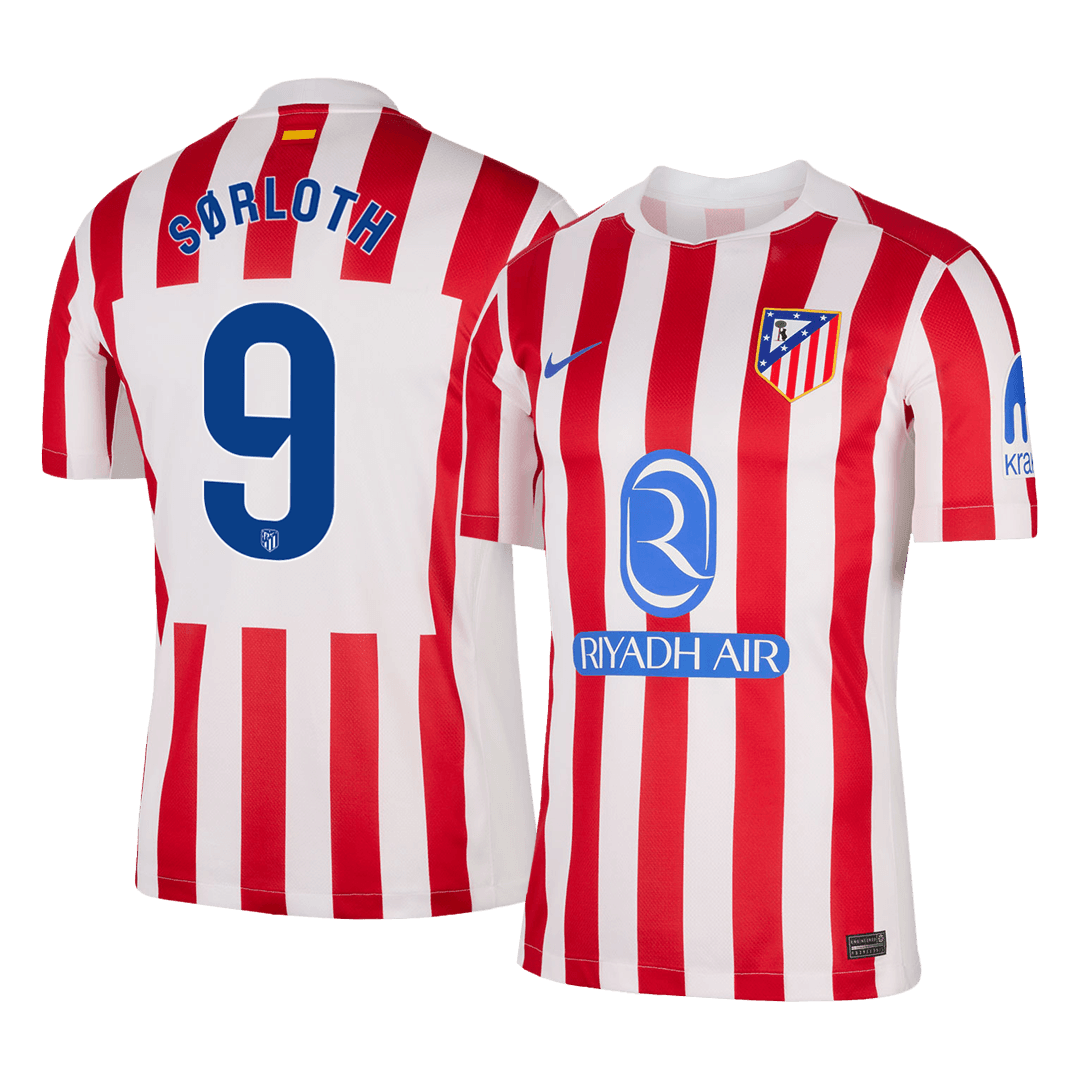 Atletico Madrid SØRLOTH #9 Home Soccer Jersey 2025/26 - gojersey