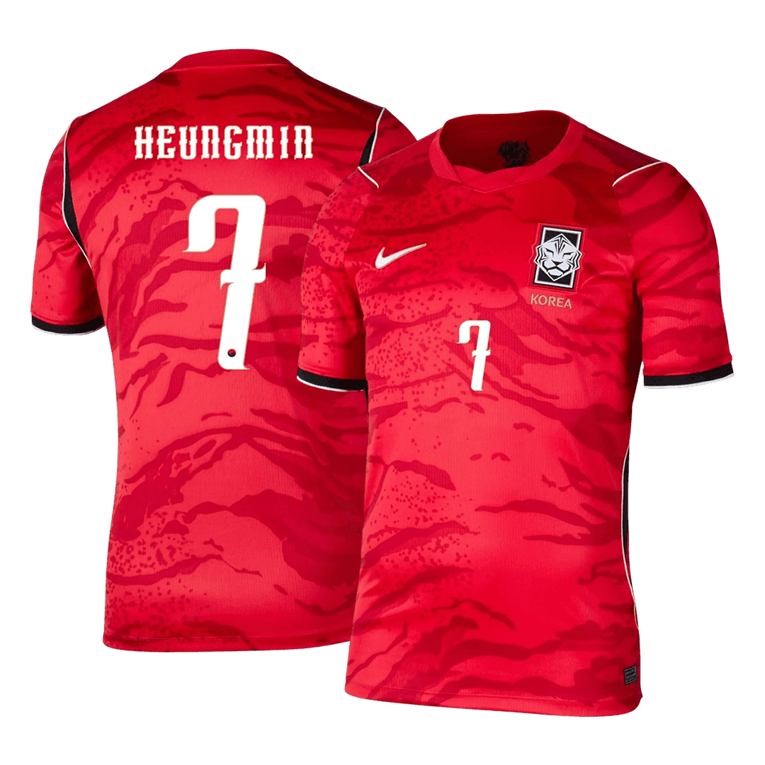 HEUNGMIN #7 South Korea Home Soccer Jersey World Cup 2026 Red - gojersey