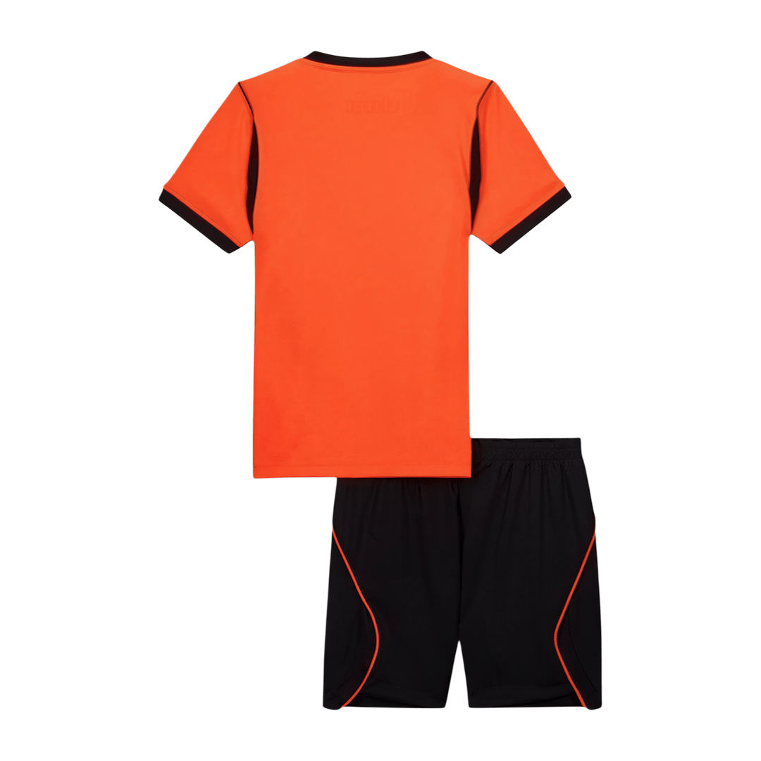 Kids Netherlands Home Soccer Jersey Kit(Jersey+Shorts) World Cup 2026 Orange - gojersey