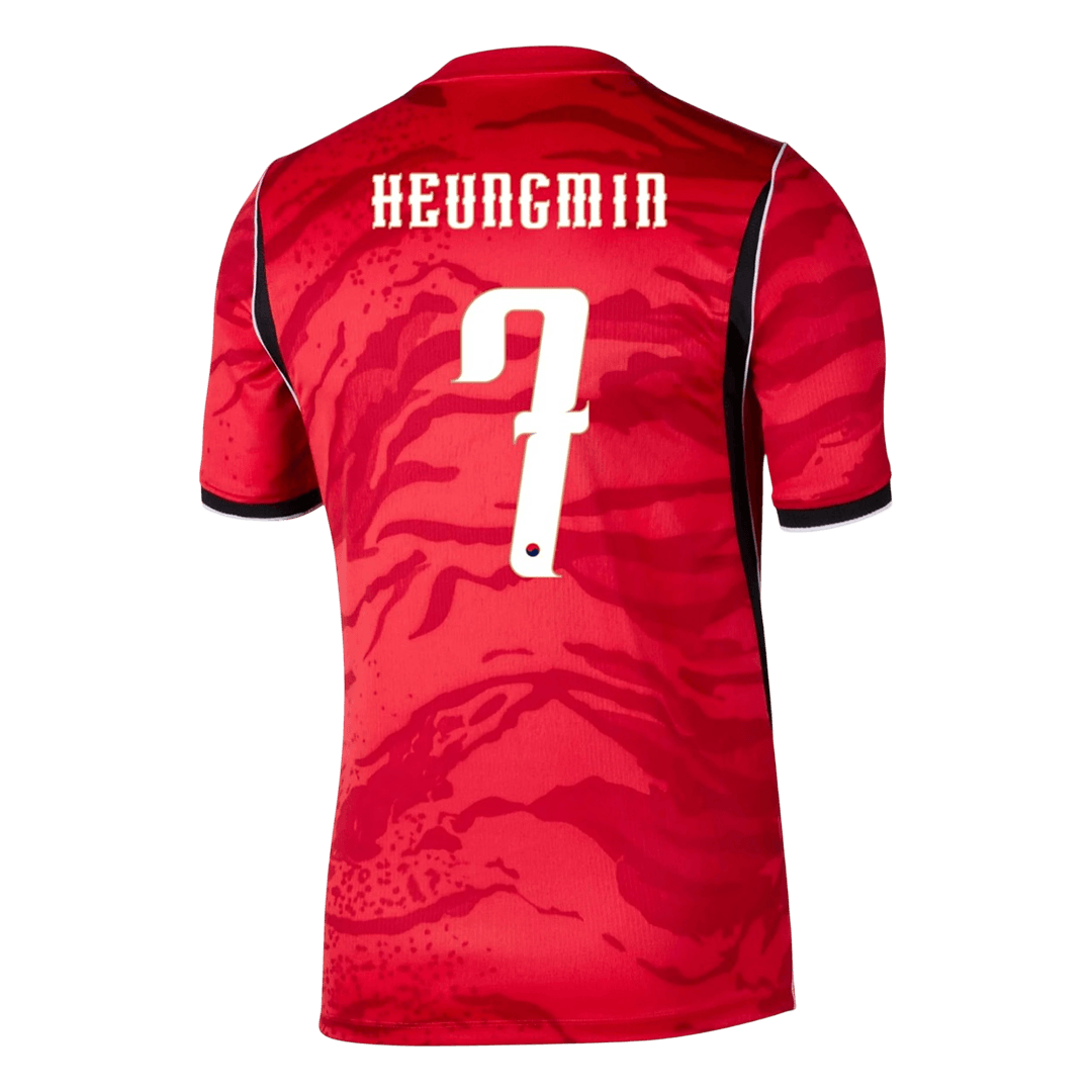 HEUNGMIN #7 South Korea Home Soccer Jersey World Cup 2026 Red - gojersey