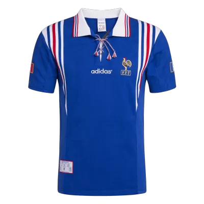 France Home Soccer Jersey Retro 1996 - gojersey