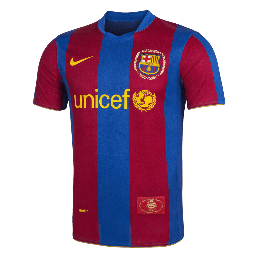 Barcelona Home Soccer Jersey Retro 2007/08 - gojersey