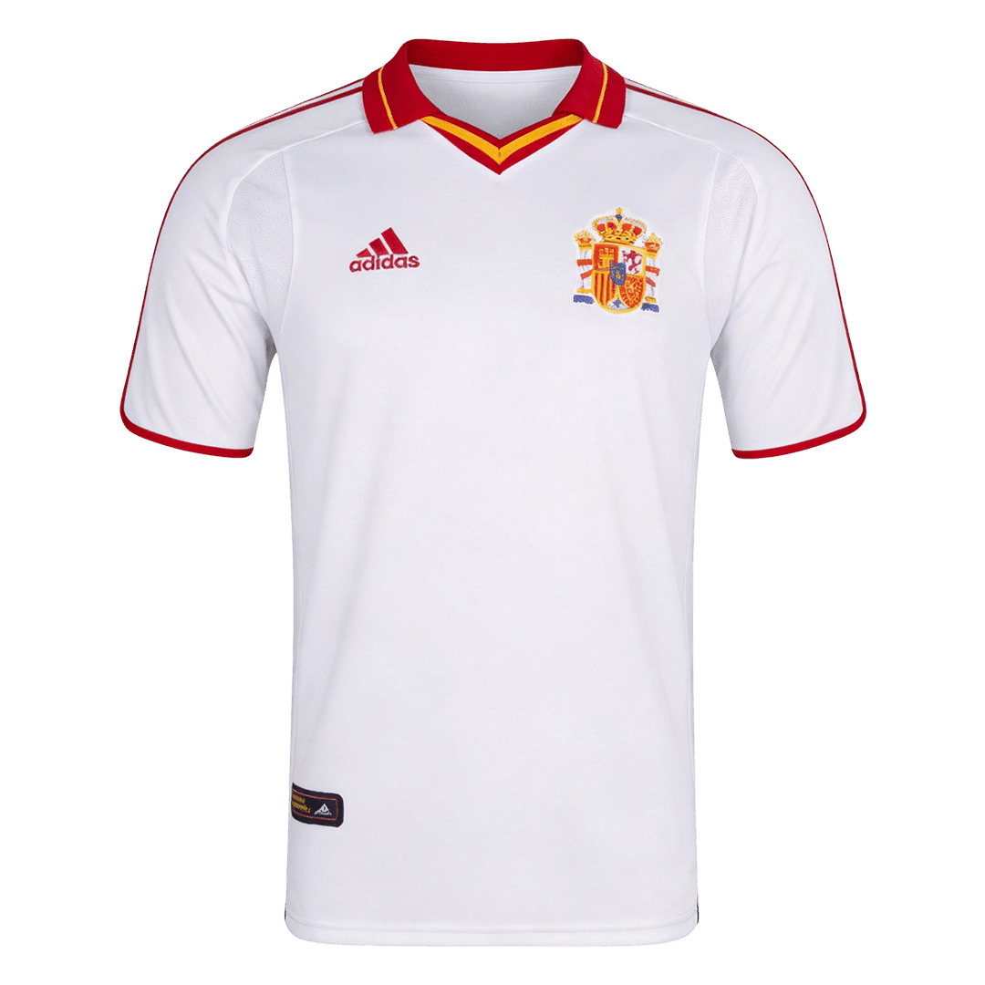 Spain Away Soccer Jersey Retro 2000 - gojersey
