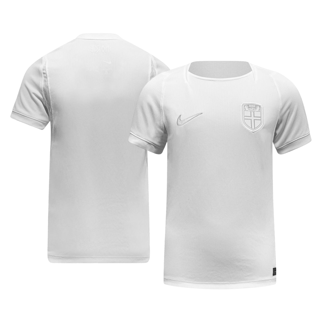 Men Fan Norway Third Soccer Jersey World Cup 2026 White - gojersey