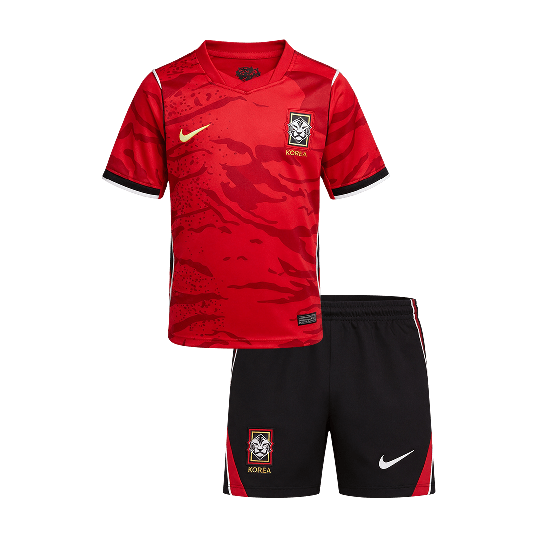 Kids South Korea Home Soccer Jersey Kit (Jersey+Shorts) World Cup 2026 Red - gojersey
